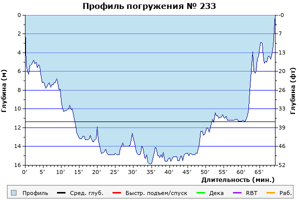 Профиль погружения № 233