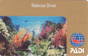 PADI Rescue Diver лиц. сторона