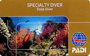 PADI Specialty Diver: Deep Diver лиц. сторона